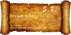 Straub Kitti névjegykártya